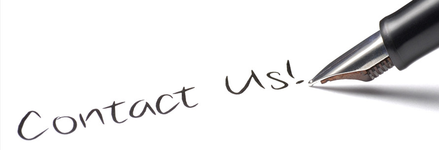 Pen writing the words Contact Us